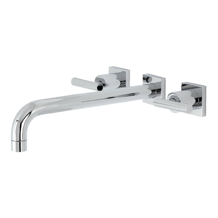 Kingston Brass KS6051CML Wall Mount Tub Faucet, Polished Chrome KS6051CML